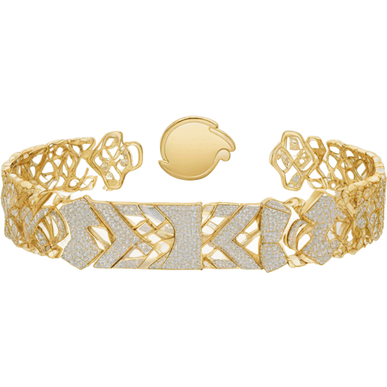 Gold diamond bracelet emoji