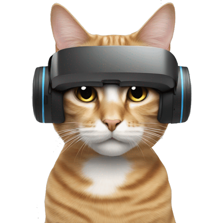 Cat with a vr emoji