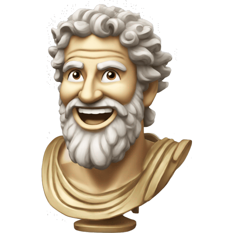 Ancient Greek King Odysseus Statue Laughing emoji