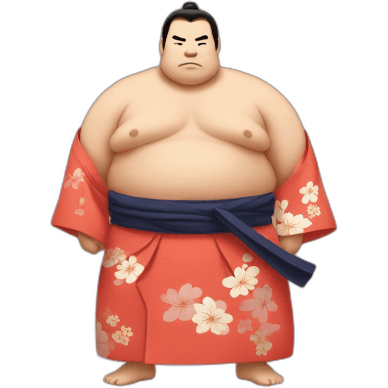 sumo in kimono emoji