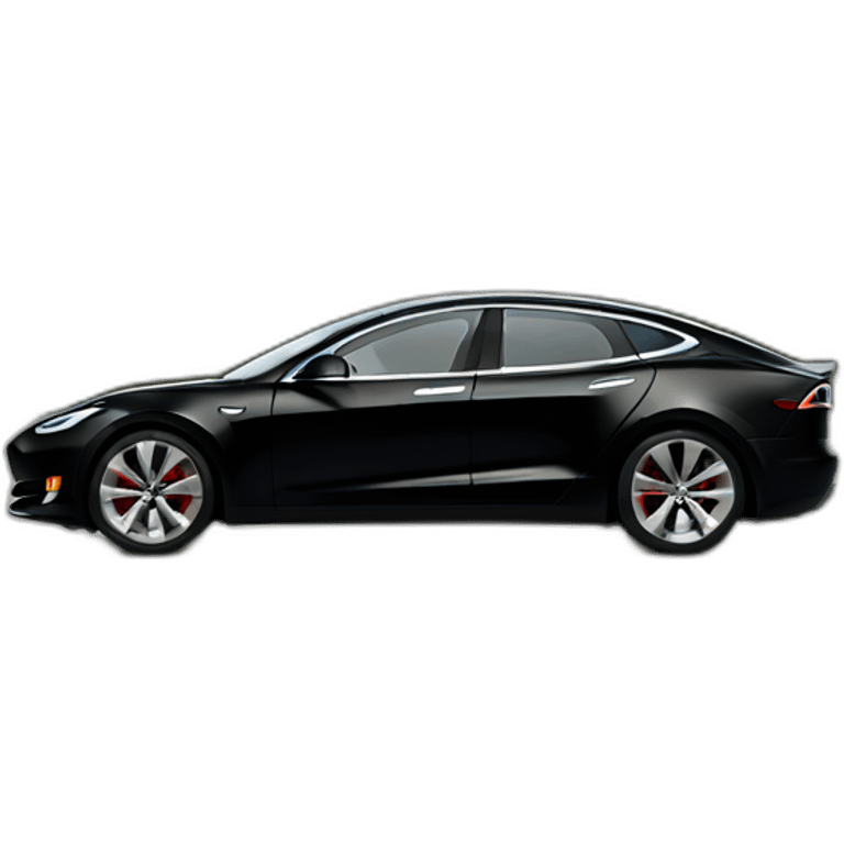 black-tesla-car emoji