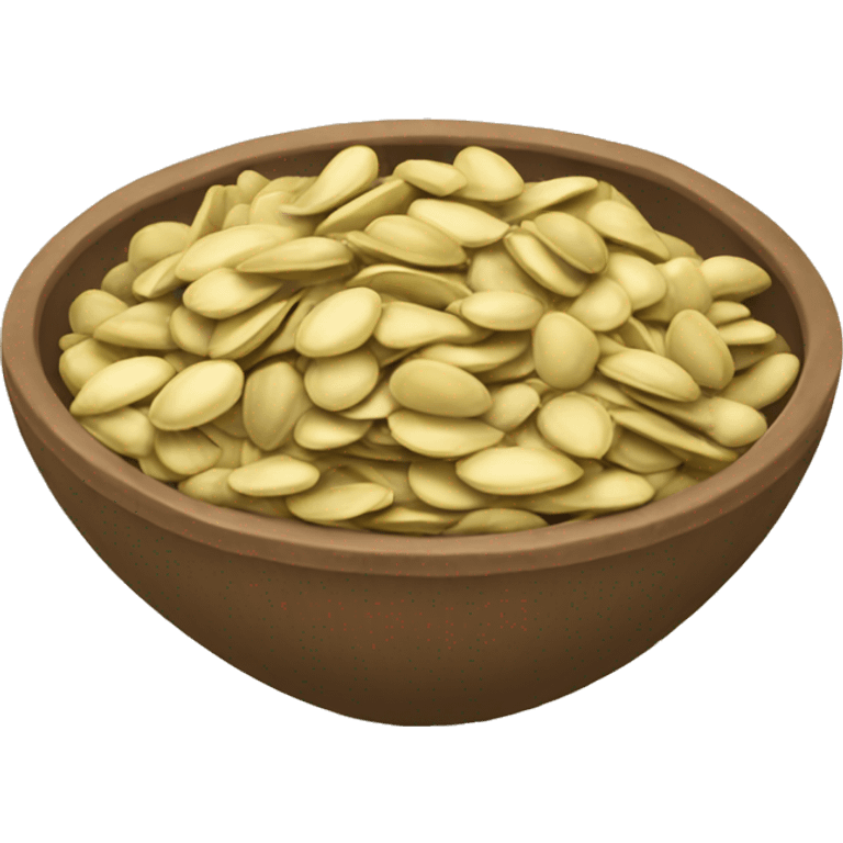 a bowl of pumpkin seeds emoji