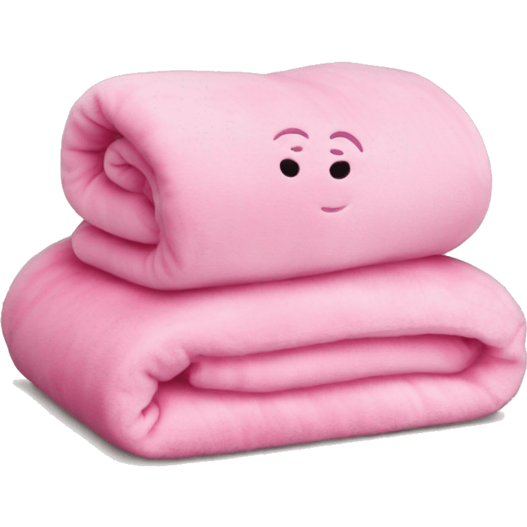 blanket plush pink emoji