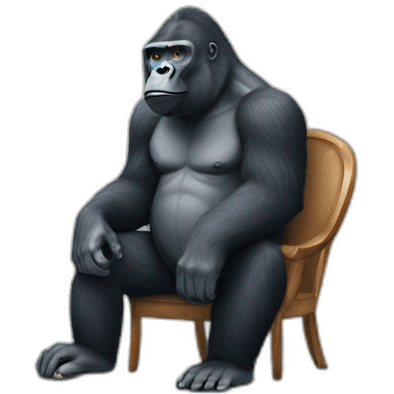 Gorilla with Mark Zuckerberg emoji