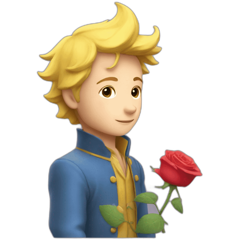 Le petit prince et sa rose emoji