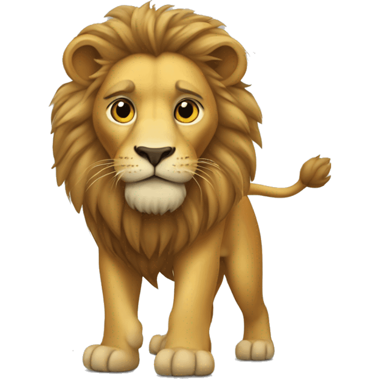 Un lion de corps humain  emoji