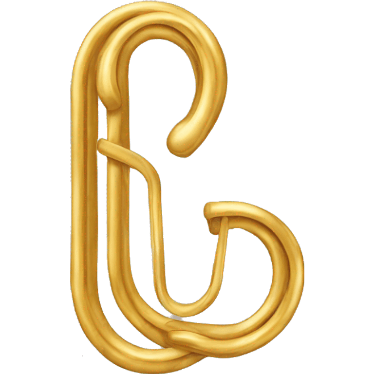 golden paper clip emoji