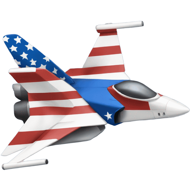 George Washington flying a patriotic themed fighter jet emoji