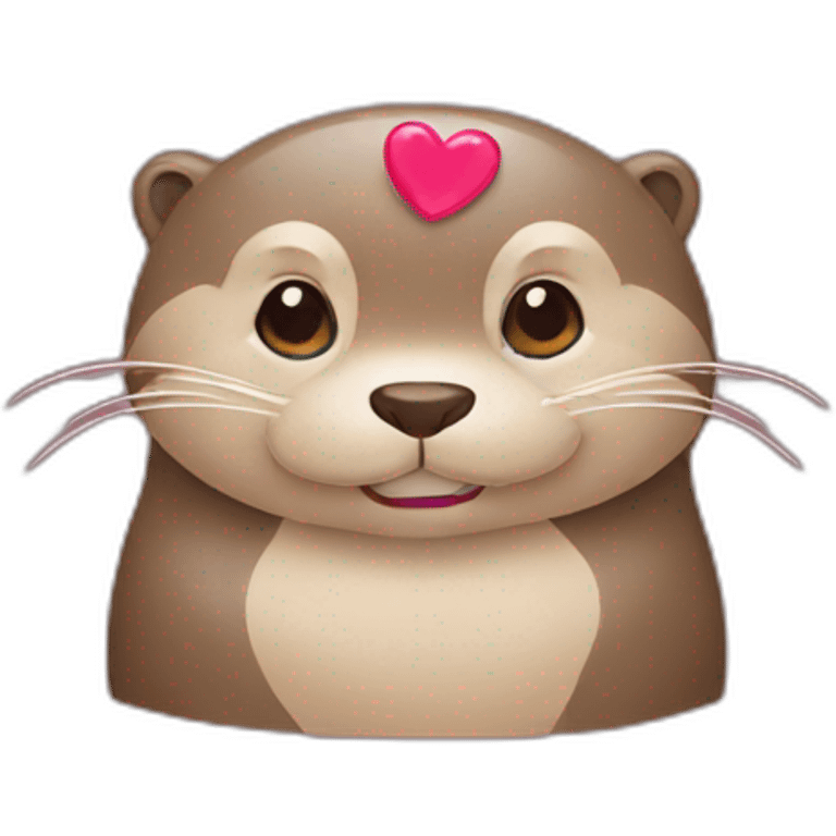 Otter with hearts emoji