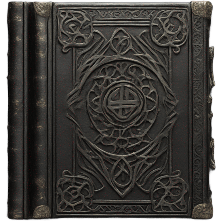 Black old Gothic book emoji