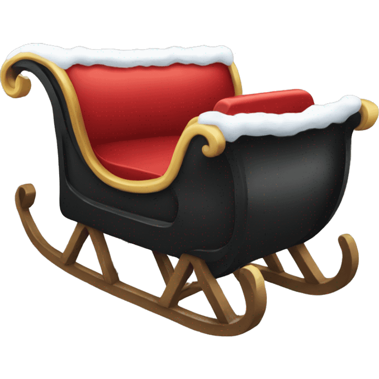 Black sleigh emoji