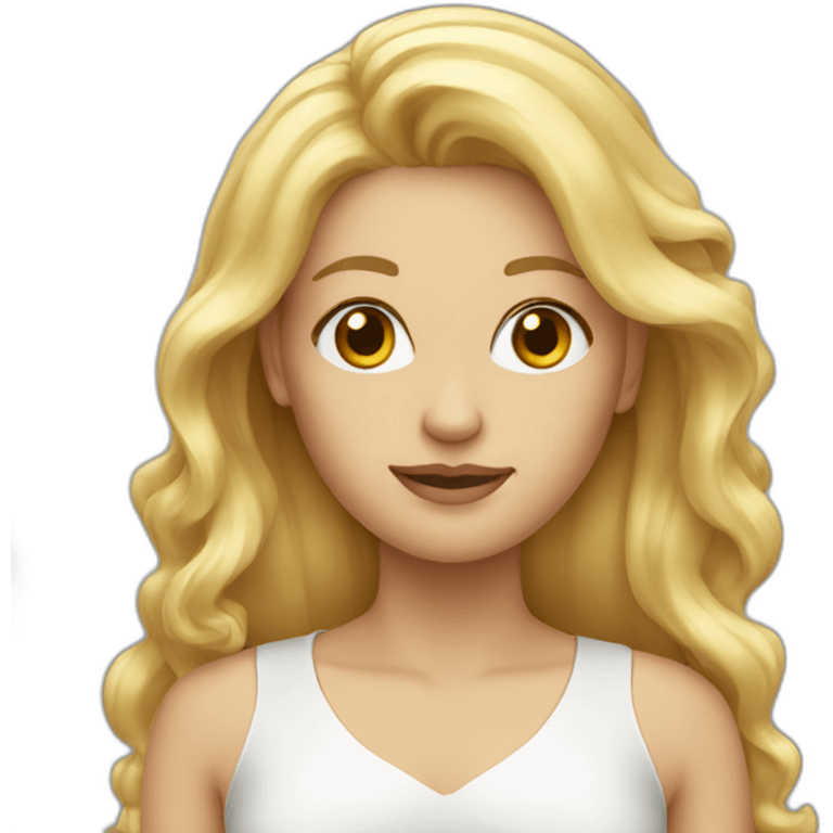 long blonde hair lady emoji