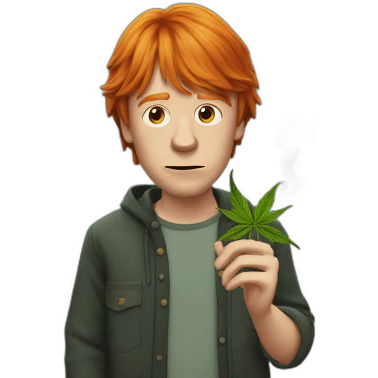 Ron Weasley smoking weed emoji