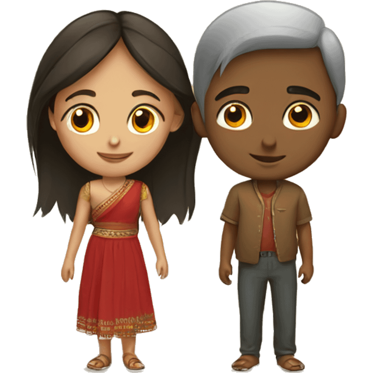 russian boy and indian girl emoji