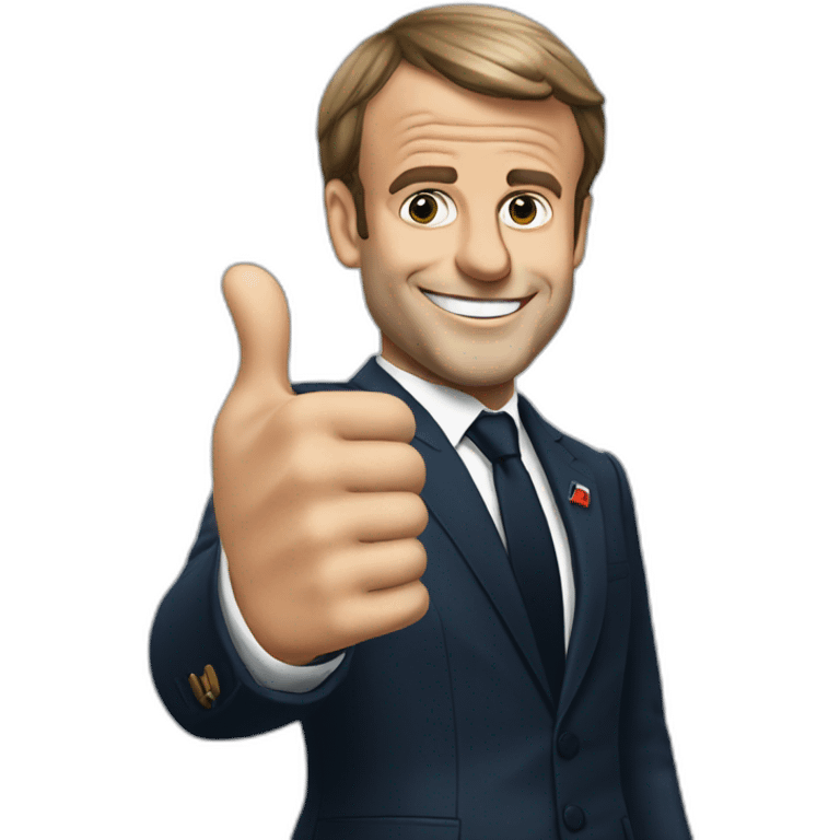 Emmanuel Macron thumbs up emoji