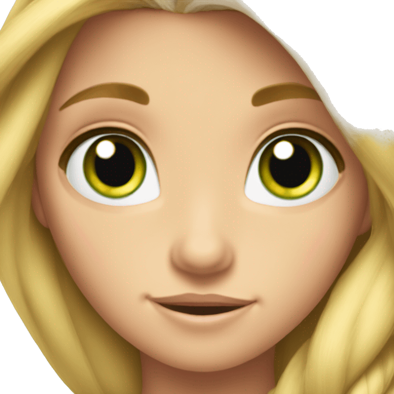 Princess Rapunzel with Green eyes emoji