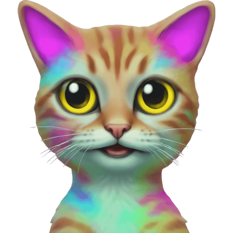 Acid trippy cat emoji