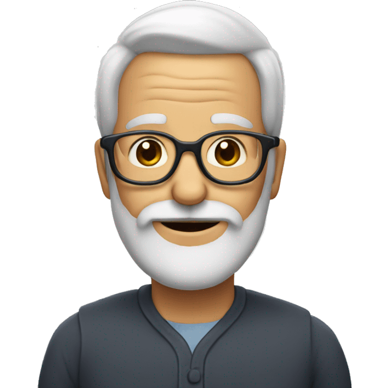 old man with beard and glasses emoji