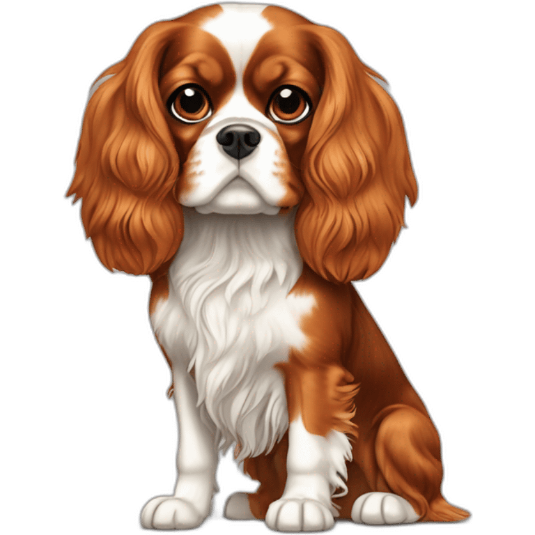 dog Cavalier King Charles Spaniel full height emoji