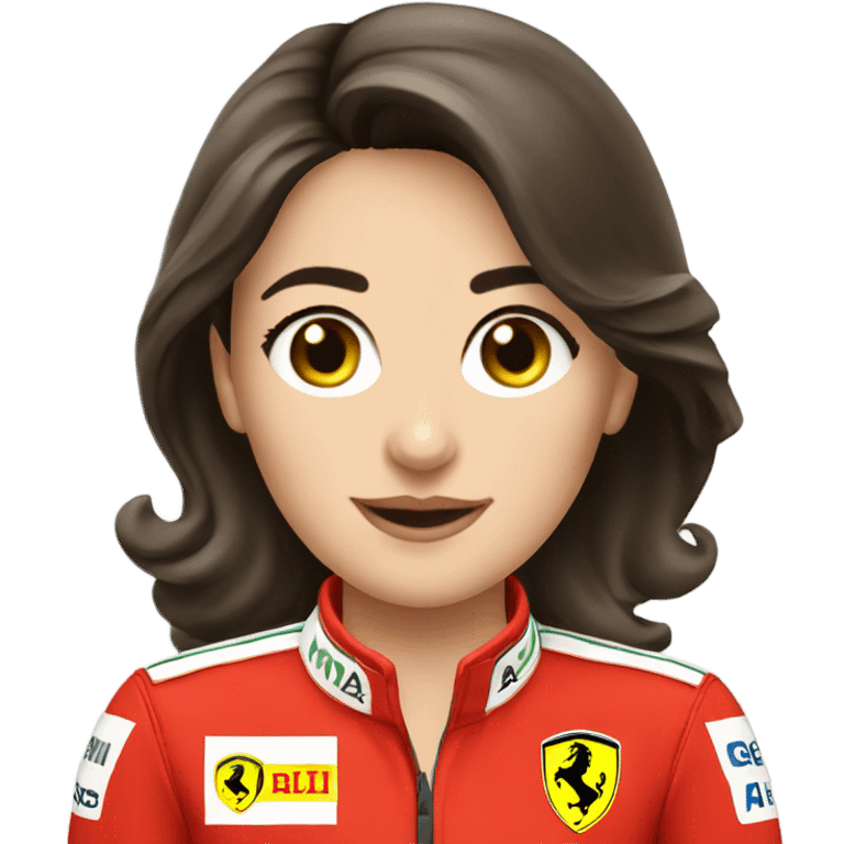 Brunette ferrari f1 wag emoji