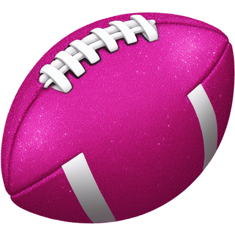 Hot pink glitter football with glitter  emoji