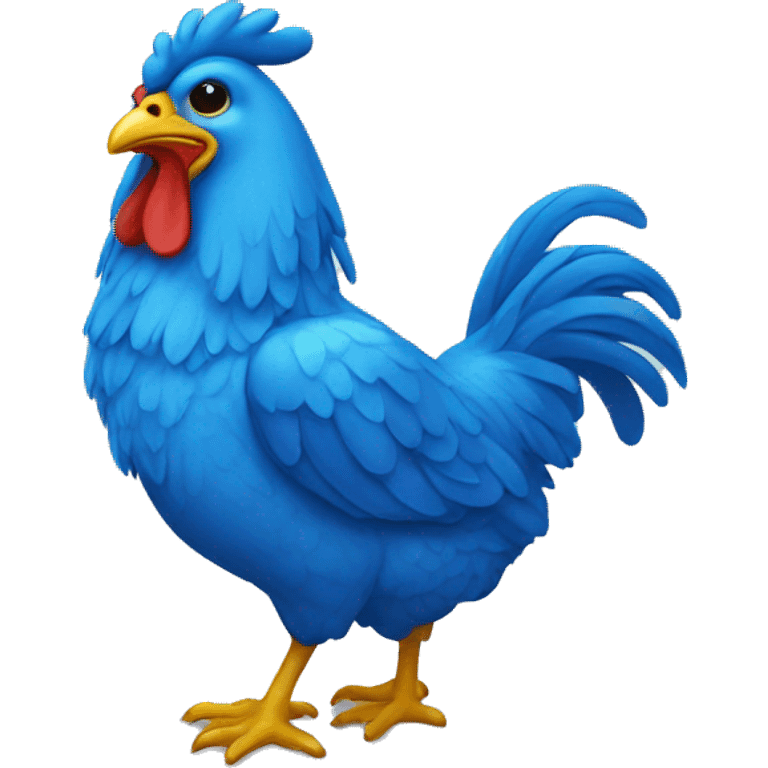 Blue chicken emoji