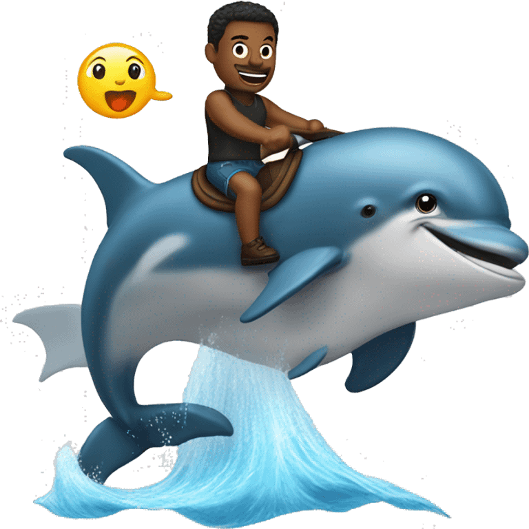 tyson riding a dolphin emoji