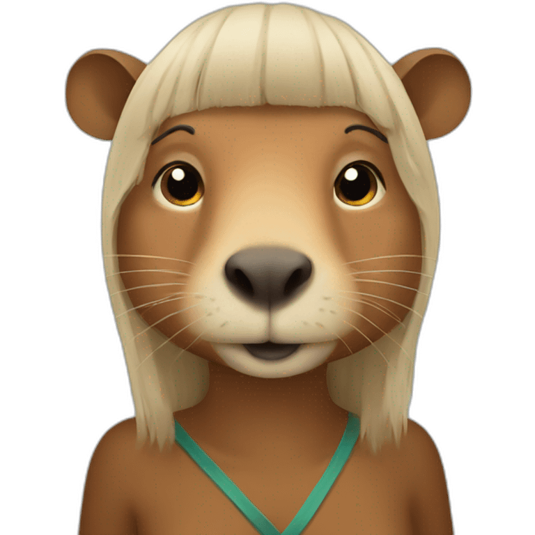 Capybara woman emoji