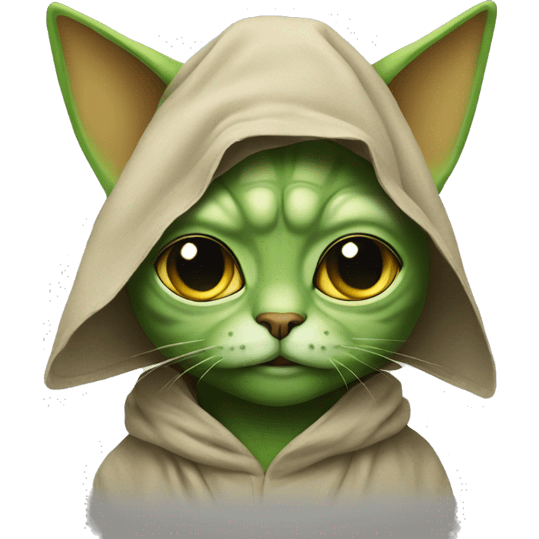 cat dressed as yoda emoji