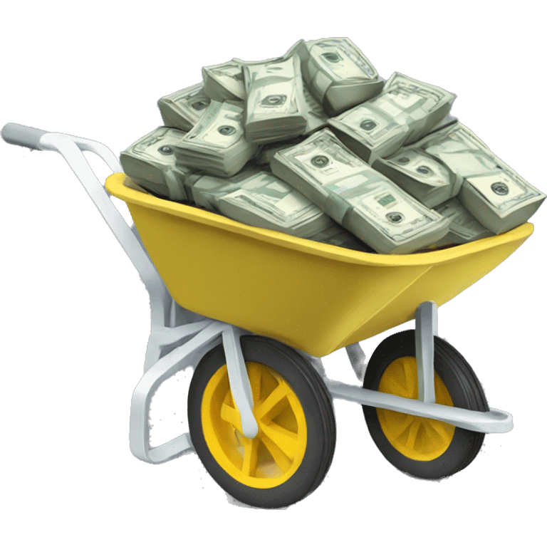 Wheelbarrow full of money emoji