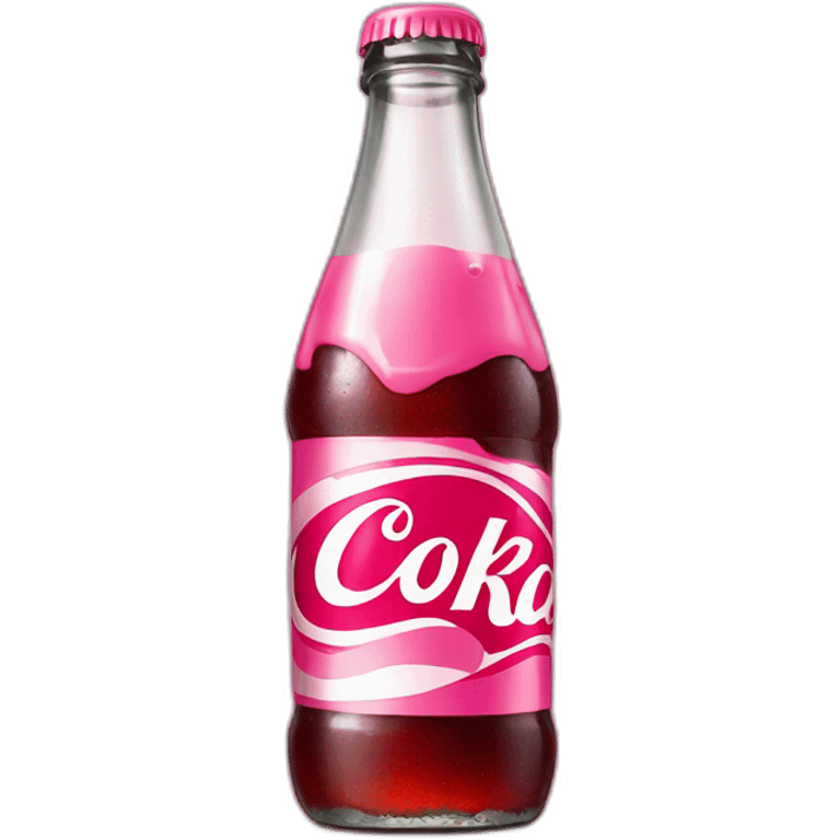 coke bottle with pink logo emoji