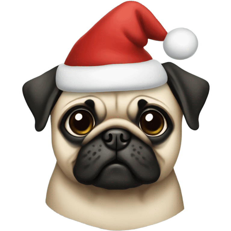 Christmas pug emoji