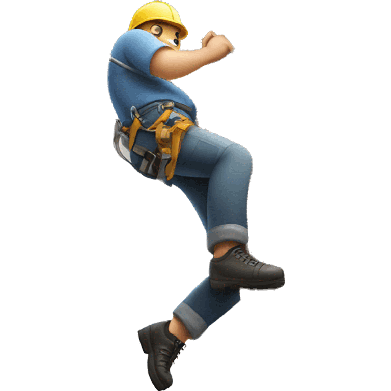 Lineman climbing telephone pole  emoji