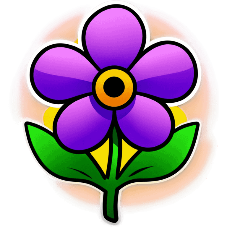 Gothic purple flower emoji