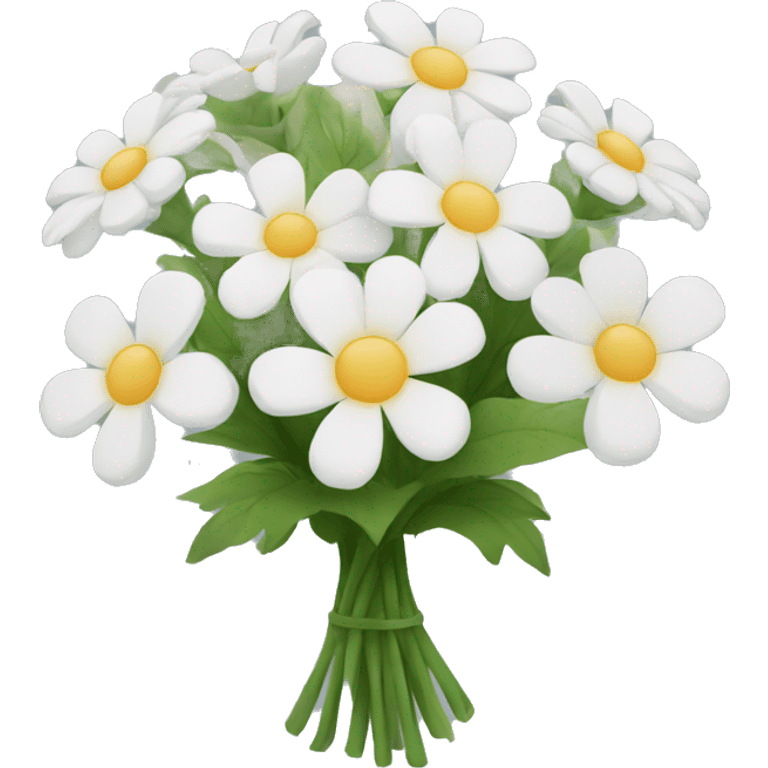 white flower bouquet emoji