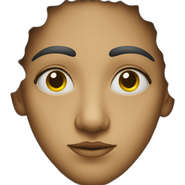 Métis with curly yellow eyes emoji