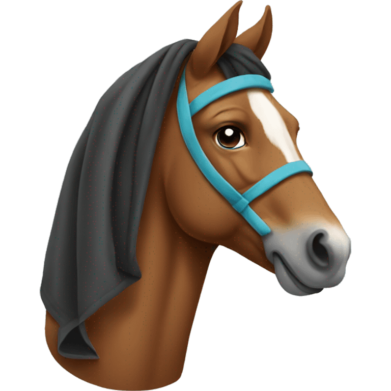 Horse wearing a hoodie emoji