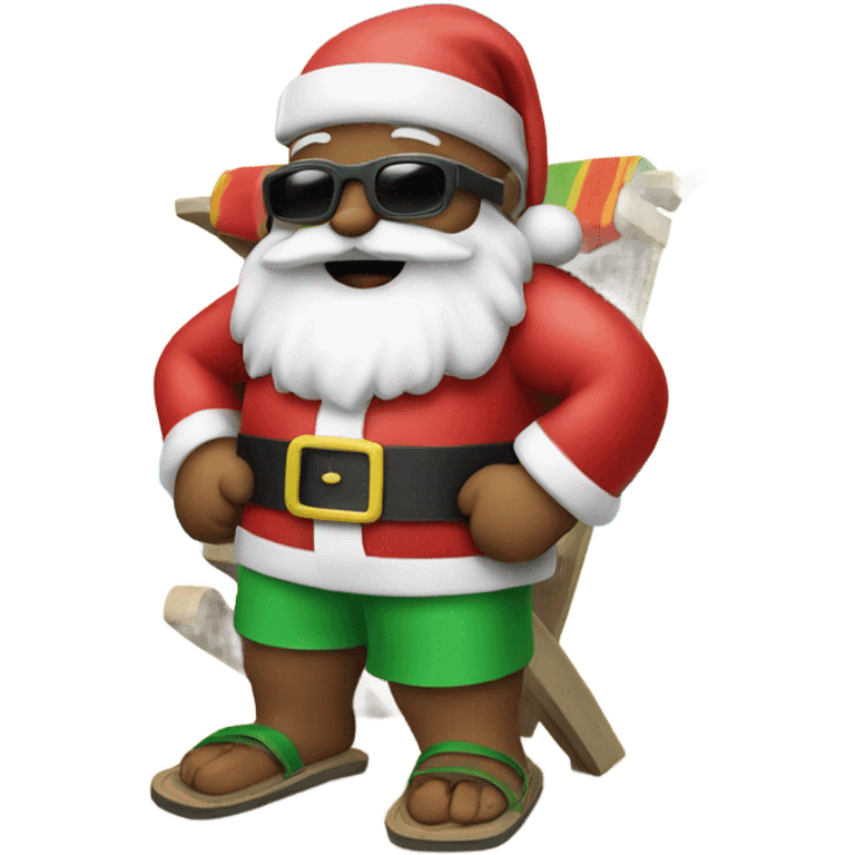 santa at the beach emoji