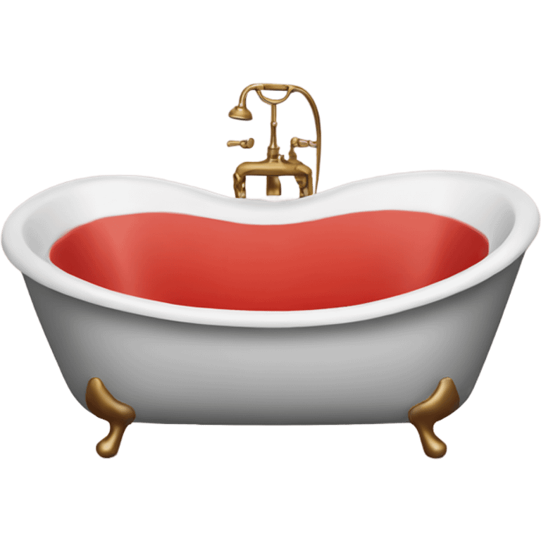 red heart shaped bathtub emoji