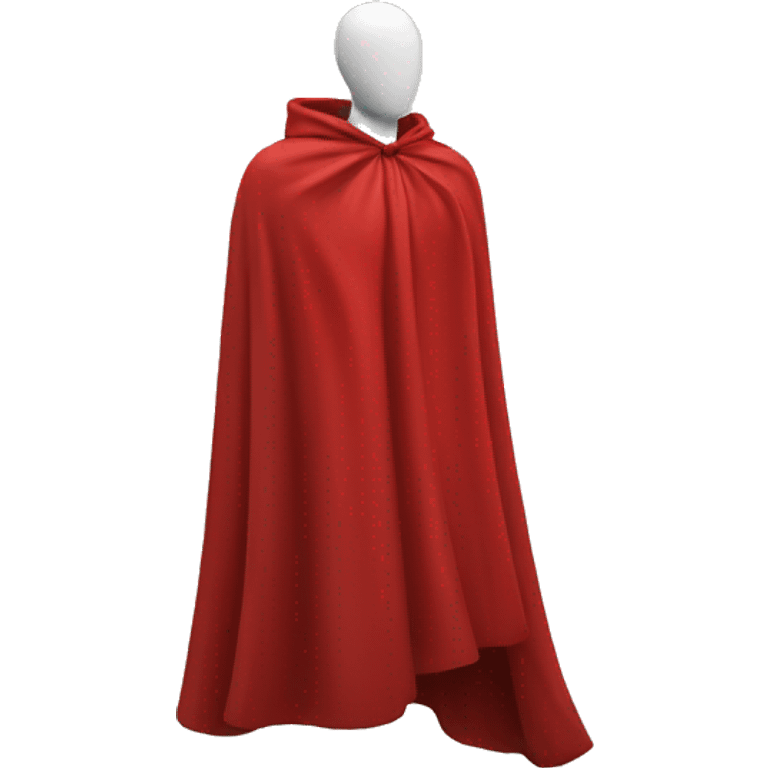 faceless mannequin flying red cape without hood emoji