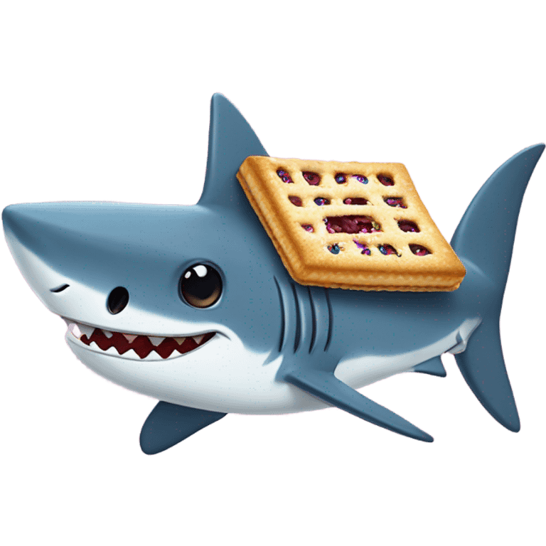 Shark with a pop tart emoji