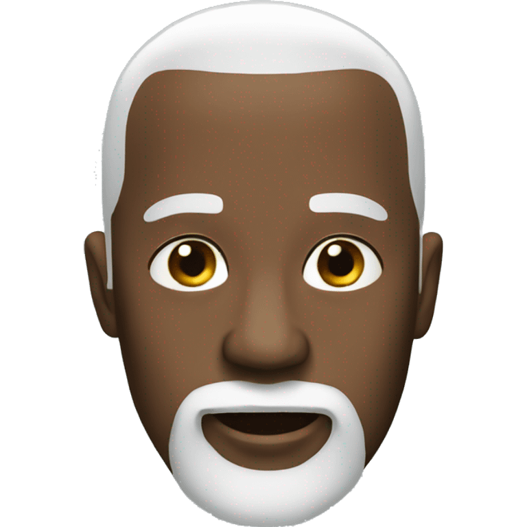 black male bald white beard emoji