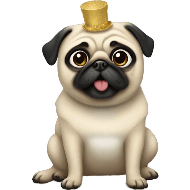 New years pug emoji