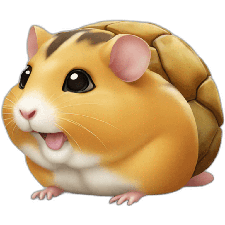 Un hamster sur une tortue emoji