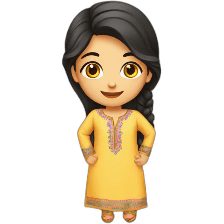 cute women in kurti shalwar emoji