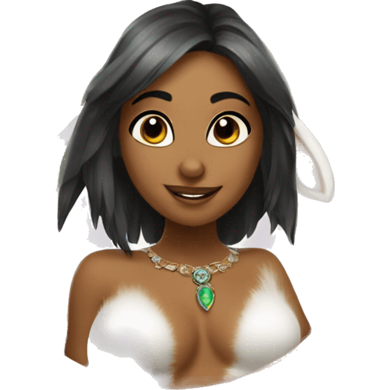 Sexy bunny with Iindian appearance including a gem kinship emoji