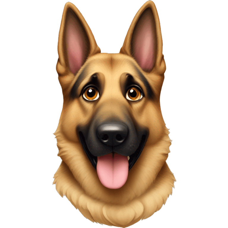 German shepherd dog looking in love  emoji