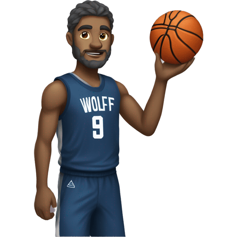 wolf basketball player emoji