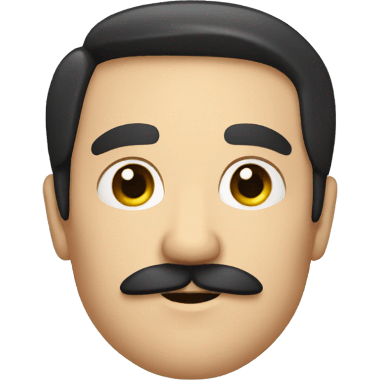 a dark-haired German with a square-shaped mustache emoji