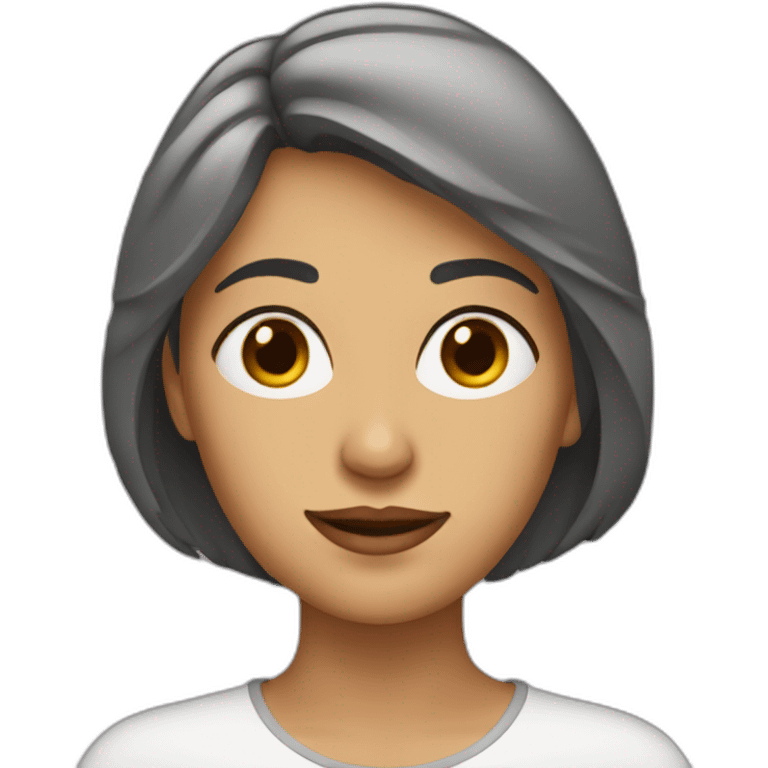 Une femme avec des formes emoji